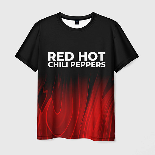 Мужская футболка Red Hot Chili Peppers red plasma / 3D-принт – фото 1