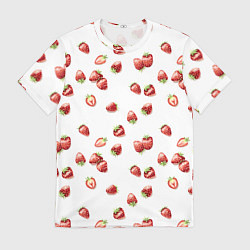 Мужская футболка Клубничка, паттерн
