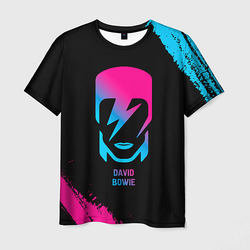 Мужская футболка David Bowie - neon gradient / 3D-принт – фото 1