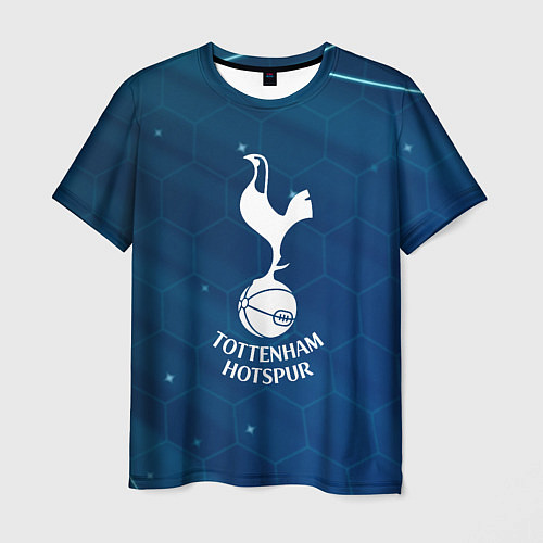 Мужская футболка Tottenham hotspur Соты абстракция / 3D-принт – фото 1