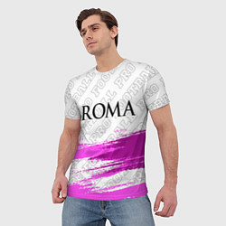 Футболка мужская Roma pro football: символ сверху, цвет: 3D-принт — фото 2