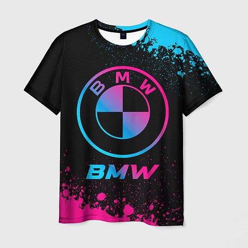 Мужская футболка BMW - neon gradient / 3D-принт – фото 1