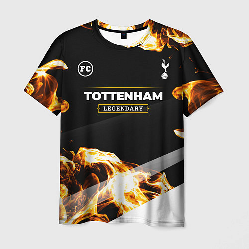 Мужская футболка Tottenham legendary sport fire / 3D-принт – фото 1