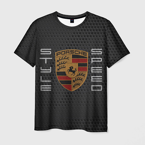 Мужская футболка Porsche style and speed / 3D-принт – фото 1