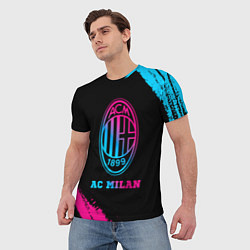 Футболка мужская AC Milan - neon gradient, цвет: 3D-принт — фото 2