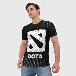 Футболка мужская Dota с потертостями на темном фоне, цвет: 3D-принт — фото 2