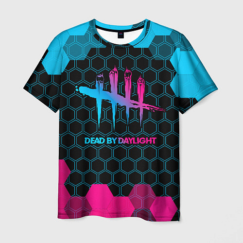 Мужская футболка Dead by Daylight - neon gradient / 3D-принт – фото 1