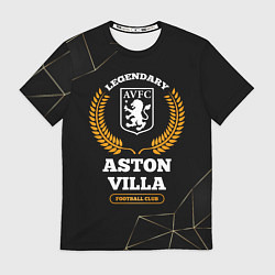 Мужская футболка Лого Aston Villa и надпись legendary football club