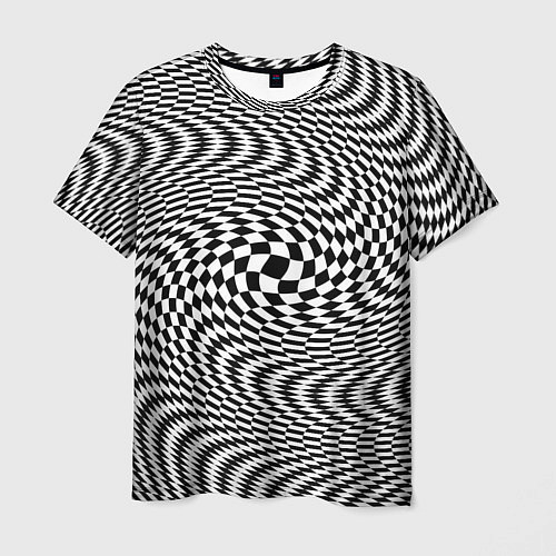Мужская футболка Гипнотическая спираль - оптическая иллюзия / 3D-принт – фото 1