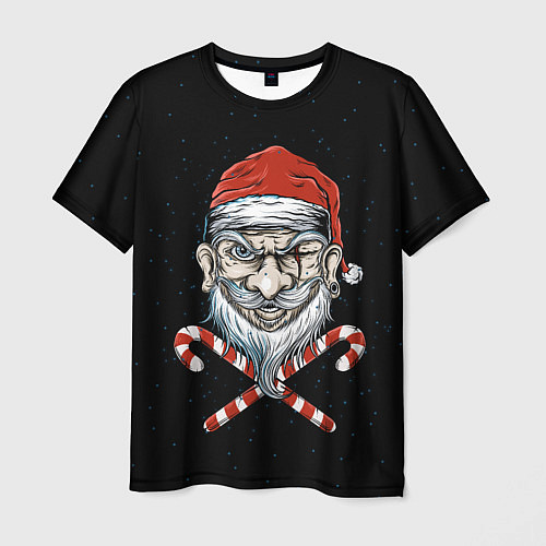 Мужская футболка Santa Pirate / 3D-принт – фото 1