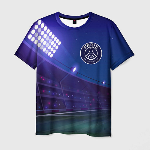 Мужская футболка PSG ночное поле / 3D-принт – фото 1