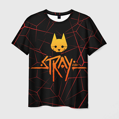 Мужская футболка Stray cat игра блуждающий кот / 3D-принт – фото 1