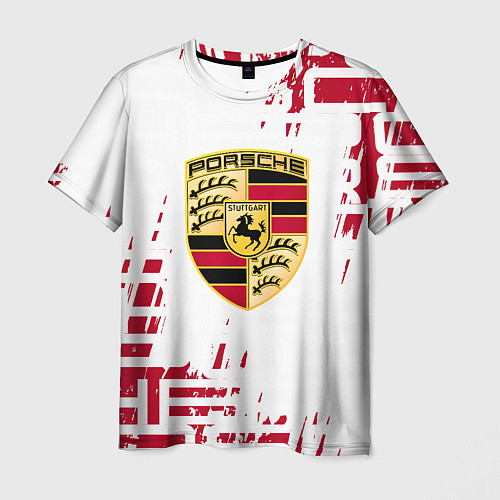 Мужская футболка Porsche - паттерн / 3D-принт – фото 1
