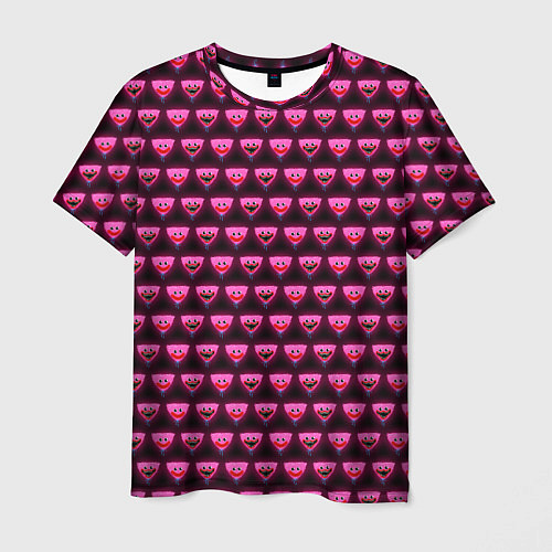 Мужская футболка Poppy Playtime - Kissy Missy Pattern - Huggy Wuggy / 3D-принт – фото 1