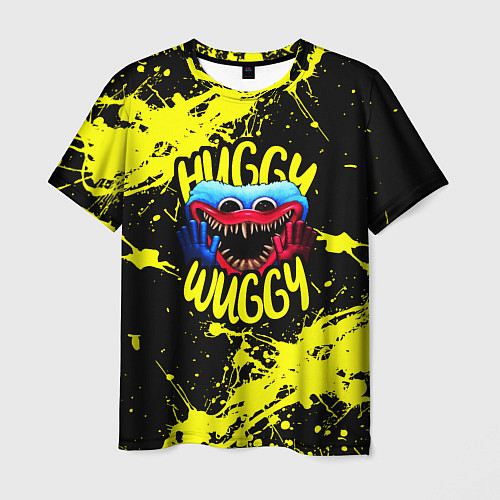 Мужская футболка Хагги Вагги желтые брызги краски / 3D-принт – фото 1