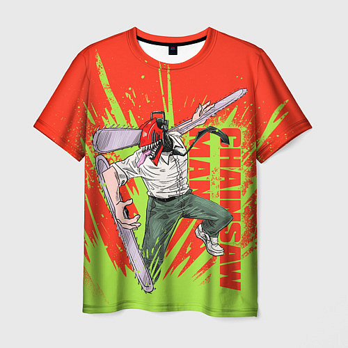 Мужская футболка Человек-бензопила : Дэндзи резня / 3D-принт – фото 1