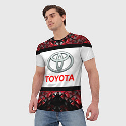 Футболка мужская Toyota - абстракция - лого, цвет: 3D-принт — фото 2