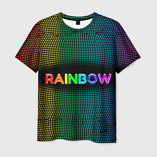 Мужская футболка Радужные точки - Rainbow / 3D-принт – фото 1