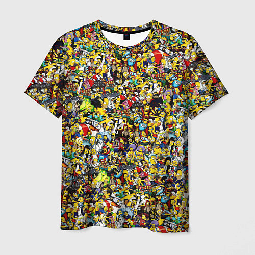 Мужская футболка Симпсоны все Герои / 3D-принт – фото 1