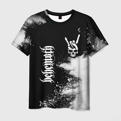 Мужская футболка Behemoth и рок символ на темном фоне / 3D-принт – фото 1