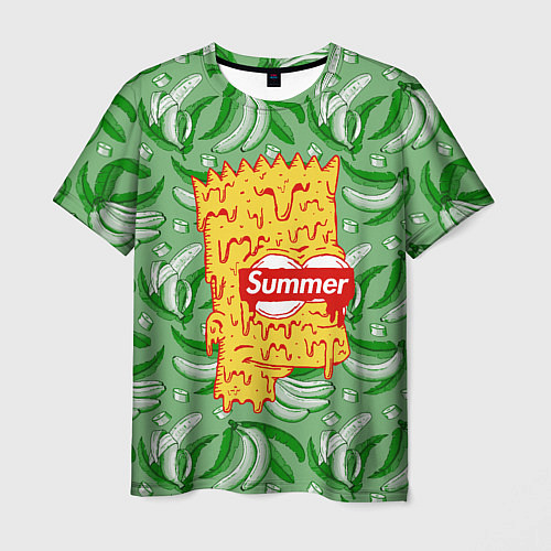 Мужская футболка Барт Симпсон - Summer / 3D-принт – фото 1