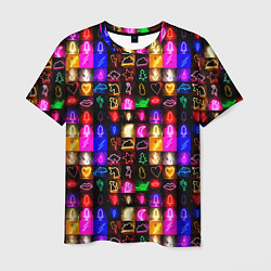 Мужская футболка Neon glowing objects