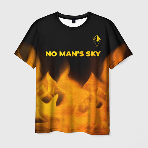 Мужская футболка No Mans Sky - gold gradient: символ сверху / 3D-принт – фото 1