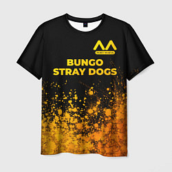 Футболка мужская Bungo Stray Dogs - gold gradient: символ сверху, цвет: 3D-принт
