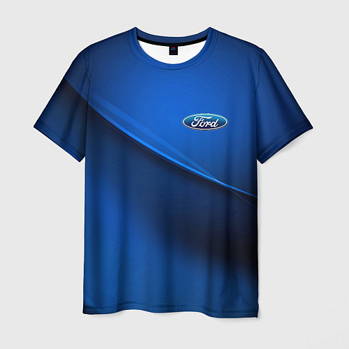 Мужская футболка Ford - синяя абстракция / 3D-принт – фото 1
