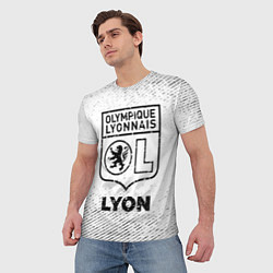 Футболка мужская Lyon с потертостями на светлом фоне, цвет: 3D-принт — фото 2