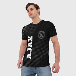 Футболка мужская Ajax sport на темном фоне: надпись, символ, цвет: 3D-принт — фото 2