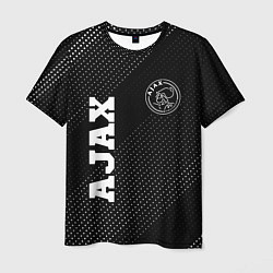 Футболка мужская Ajax sport на темном фоне: надпись, символ, цвет: 3D-принт