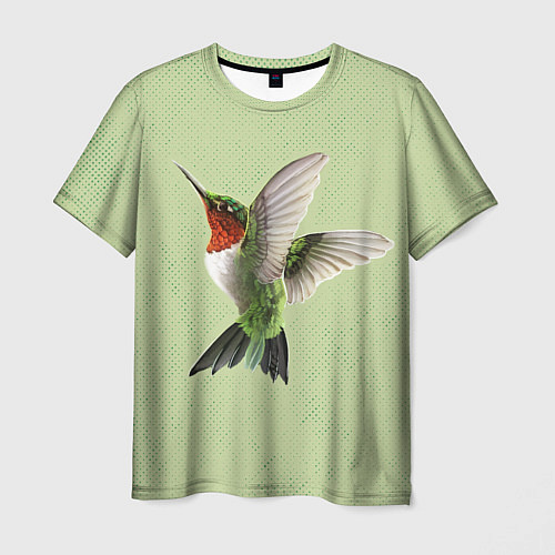 Мужская футболка Одинокая колибри / 3D-принт – фото 1
