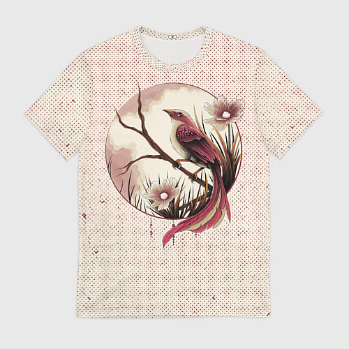 Мужская футболка Кукушка на ветке / 3D-принт – фото 1