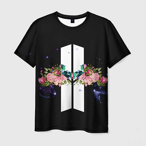 Мужская футболка BTS Flowers In Space / 3D-принт – фото 1