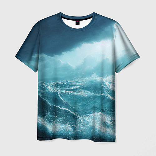 Мужская футболка Буря в море / 3D-принт – фото 1