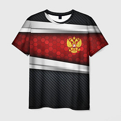 Футболка мужская Black & red Russia, цвет: 3D-принт