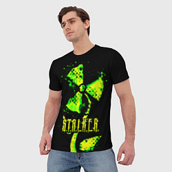 Футболка мужская Stalker neon flower, цвет: 3D-принт — фото 2