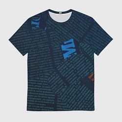 Мужская футболка Черная газета