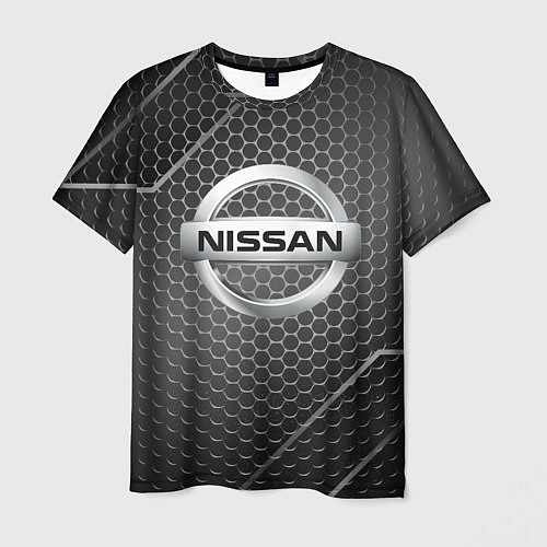 Мужская футболка Nissan метал карбон / 3D-принт – фото 1