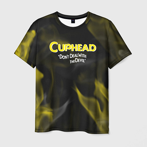Мужская футболка Cuphead жёлтый огонь / 3D-принт – фото 1