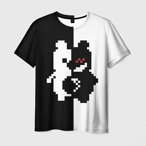 Мужская футболка Monokuma pixel / 3D-принт – фото 1