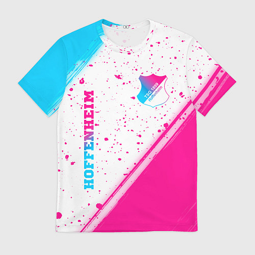 Мужская футболка Hoffenheim neon gradient style: надпись, символ / 3D-принт – фото 1