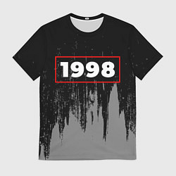 Футболка мужская 1998 - в красной рамке на темном, цвет: 3D-принт