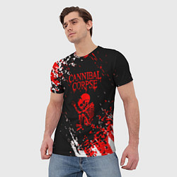 Футболка мужская Cannibal Corpse -краска, цвет: 3D-принт — фото 2