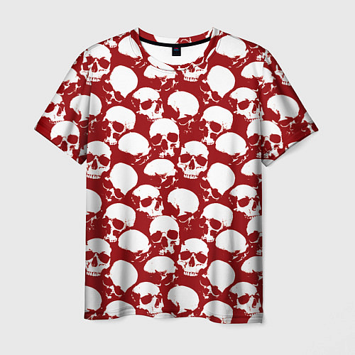 Мужская футболка Череп и кровь / 3D-принт – фото 1