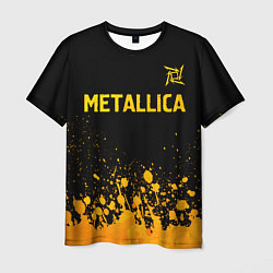 Футболка мужская Metallica - gold gradient: символ сверху, цвет: 3D-принт