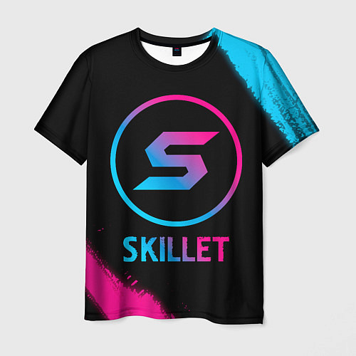 Мужская футболка Skillet - neon gradient / 3D-принт – фото 1