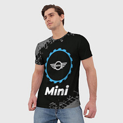 Футболка мужская Mini в стиле Top Gear со следами шин на фоне, цвет: 3D-принт — фото 2