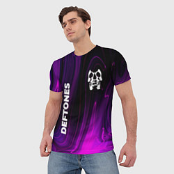 Футболка мужская Deftones violet plasma, цвет: 3D-принт — фото 2